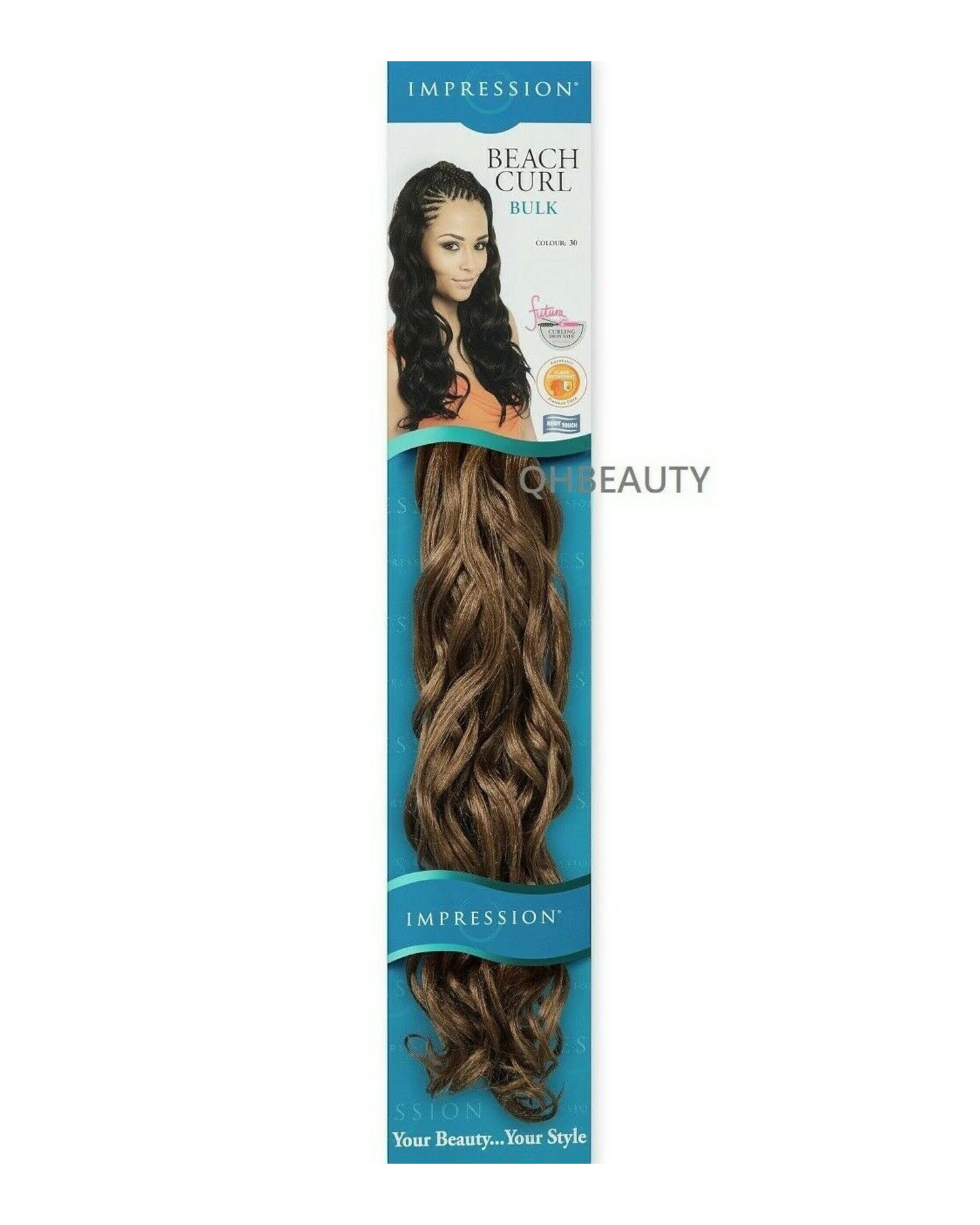 IMPRESSION SYNTHETIC HAIR EXTENSION CURLY CROCHET BRAID - BEACH CURL 22