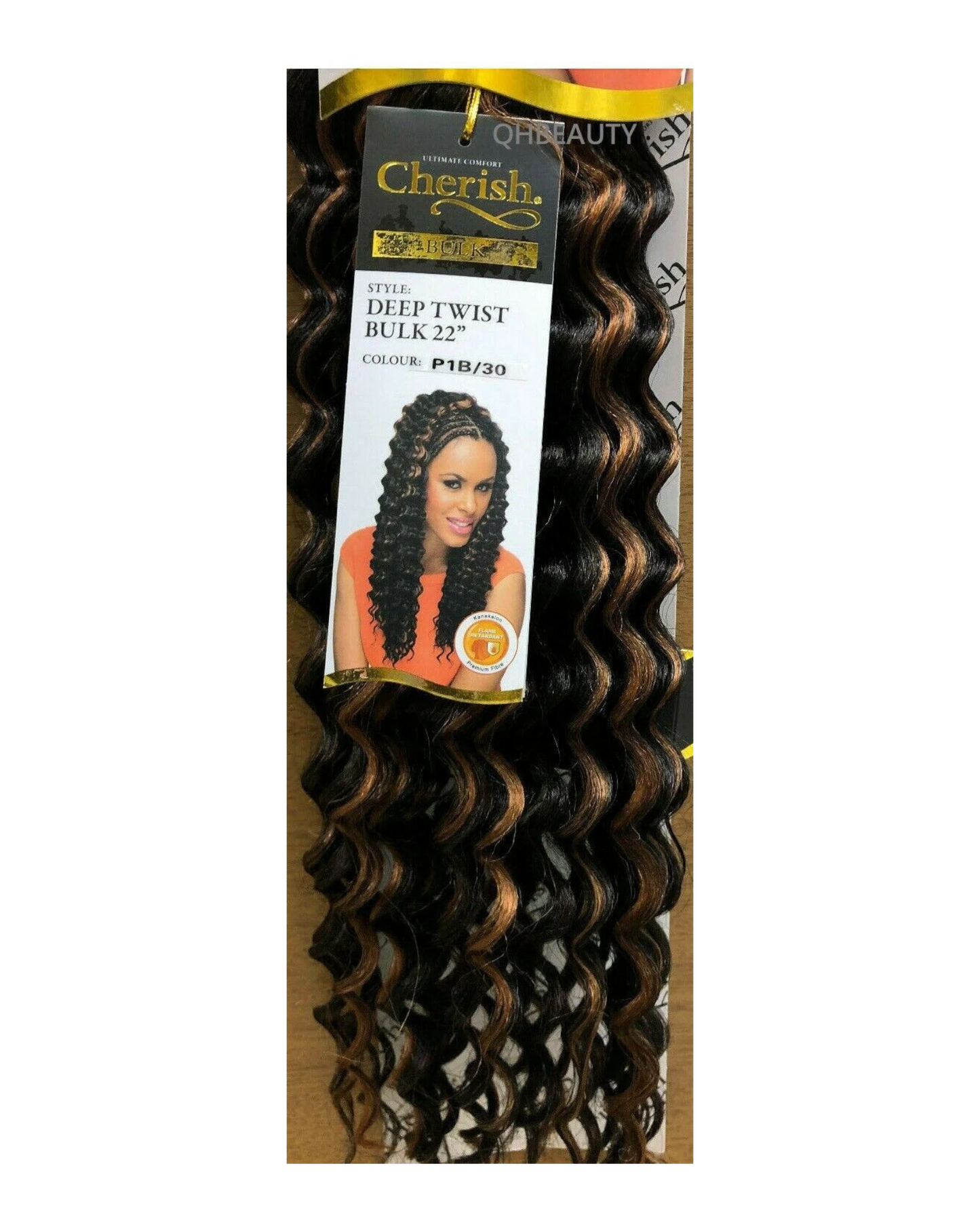 CHERISH SYNTHETIC BULK CROCHET CURLY HAIR EXTENSION BRAIDS - DEEP TWIST 22 INCH