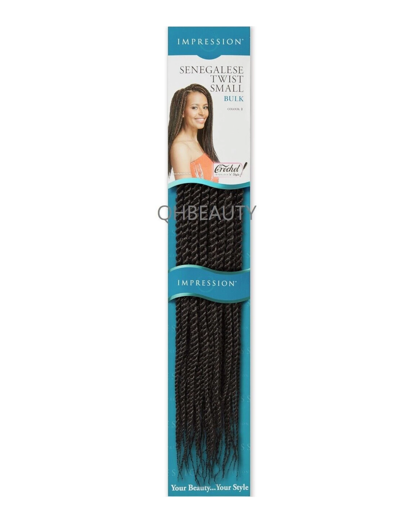 IMPRESSION SYNTHETIC HAIR EXTENSION BRAIDS - SENEGALESE TWIST SMALL BULK
