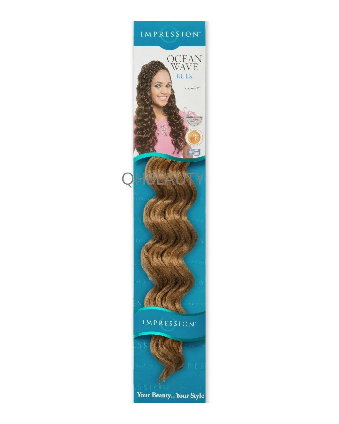 IMPRESSION SYNTHETIC HAIR EXTENSION CROCHET CURLY BRAID - OCEAN WAVE 20 INCH