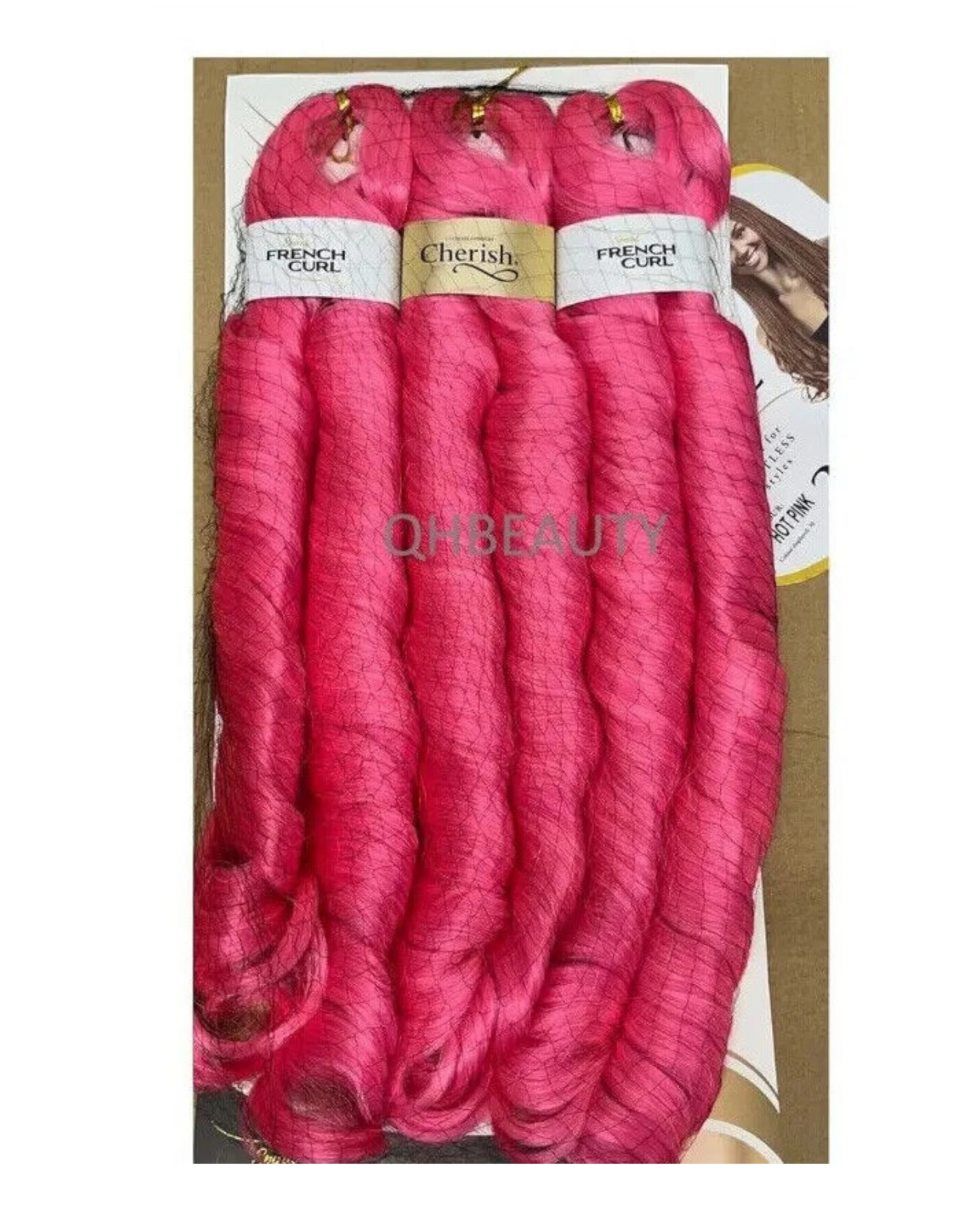 CHERISH SYNTHETIC CURLY HAIR EXTENSION BRAID - 3 x SPIRAL FRENCH CURL 28 INCHES