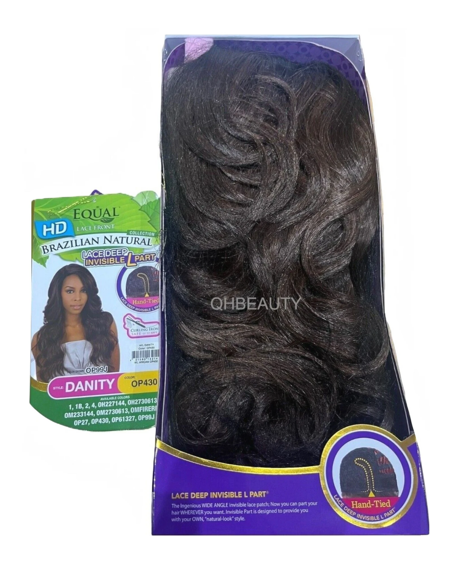 FreeTress Equal Synthetic Brazilian Natural L Part Lace Front Hair Wig - Danity