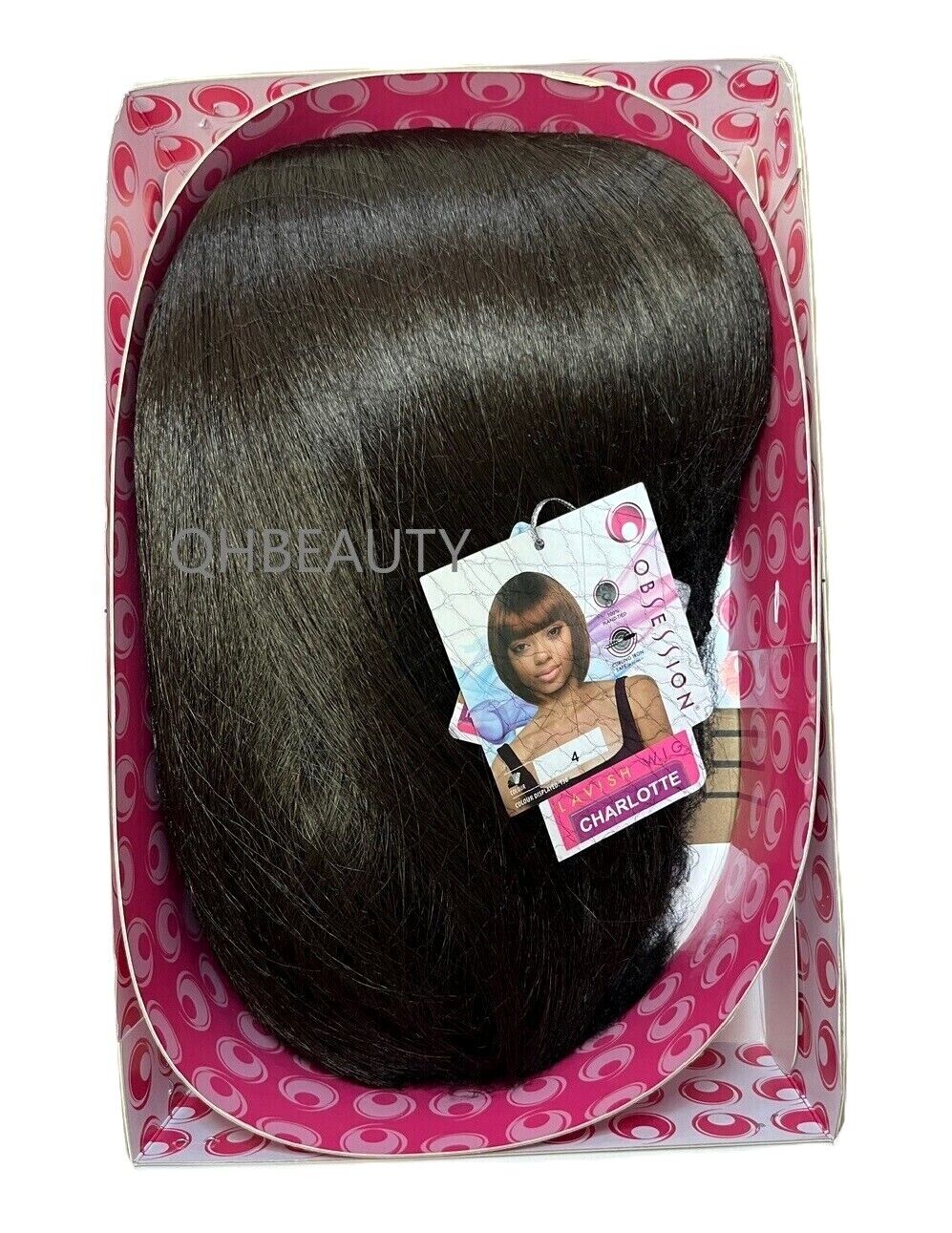 Obsession Synthetic Lavish Straight Bob Bangs 100% Hand Tied Hair Wig  CHARLOTTE