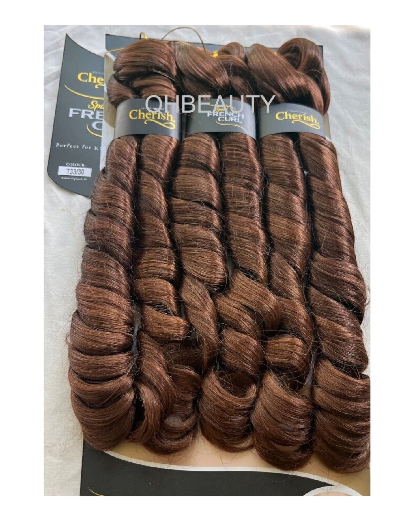 CHERISH SYNTHETIC CURLY HAIR EXTENSION BRAID - 3 x SPIRAL FRENCH CURL 28 INCHES