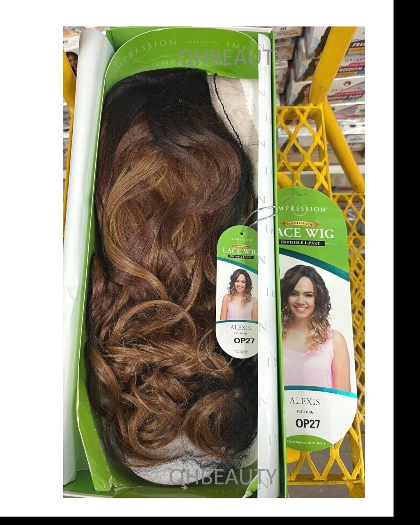 Impression Synthetic Invisible Part Lace Front Long Curly Hair Wig Alexis