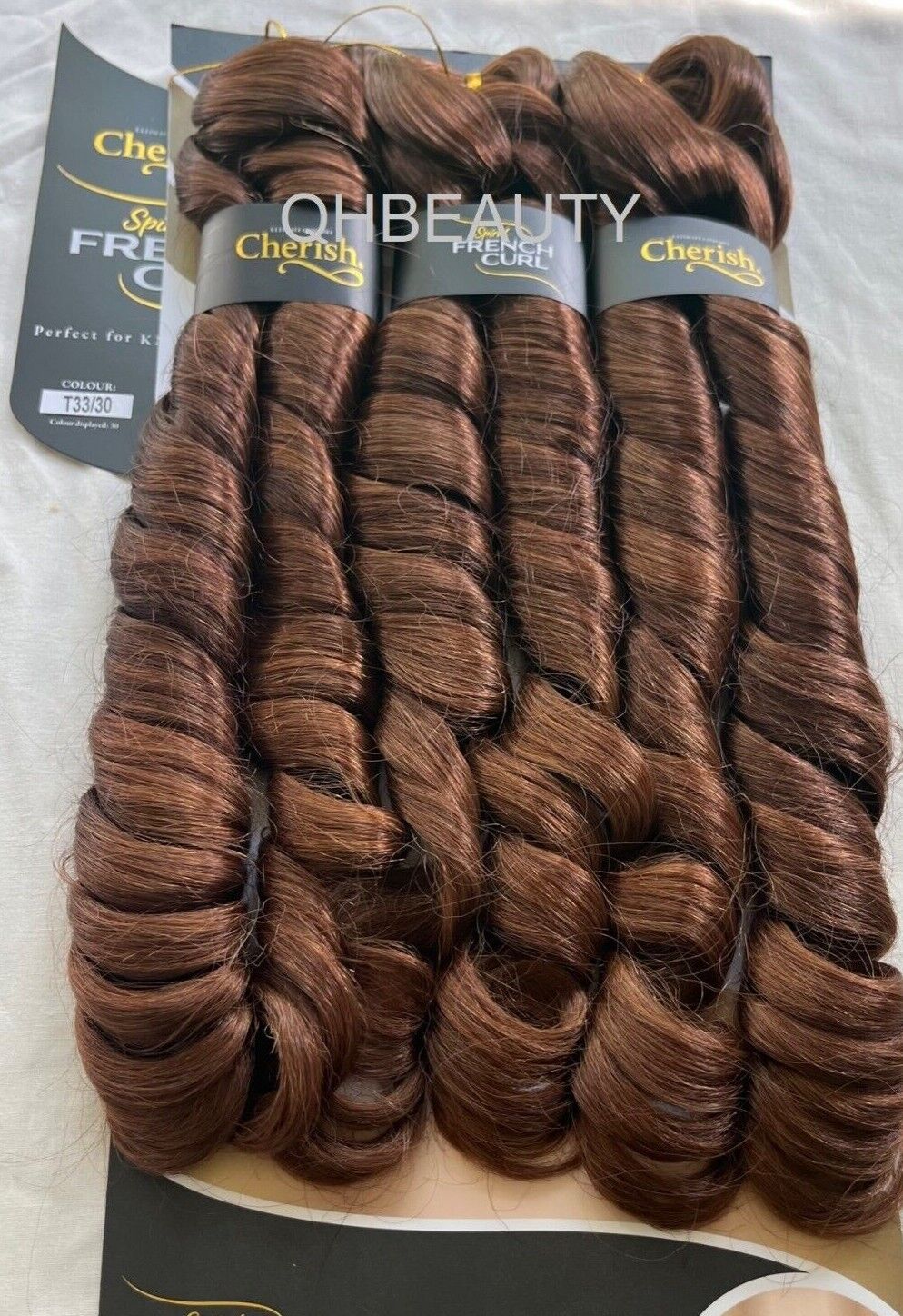 CHERISH SYNTHETIC HAIR EXTENSION BRAID - 3 x SPIRAL FRENCH CURL 22 & 28 INCHES