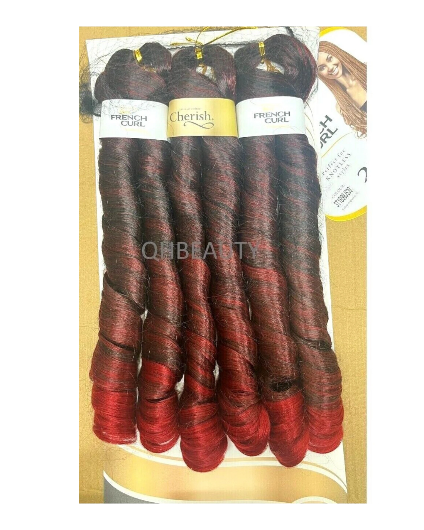 CHERISH SYNTHETIC CURLY HAIR EXTENSION BRAID - 3 x SPIRAL FRENCH CURL 28 INCHES