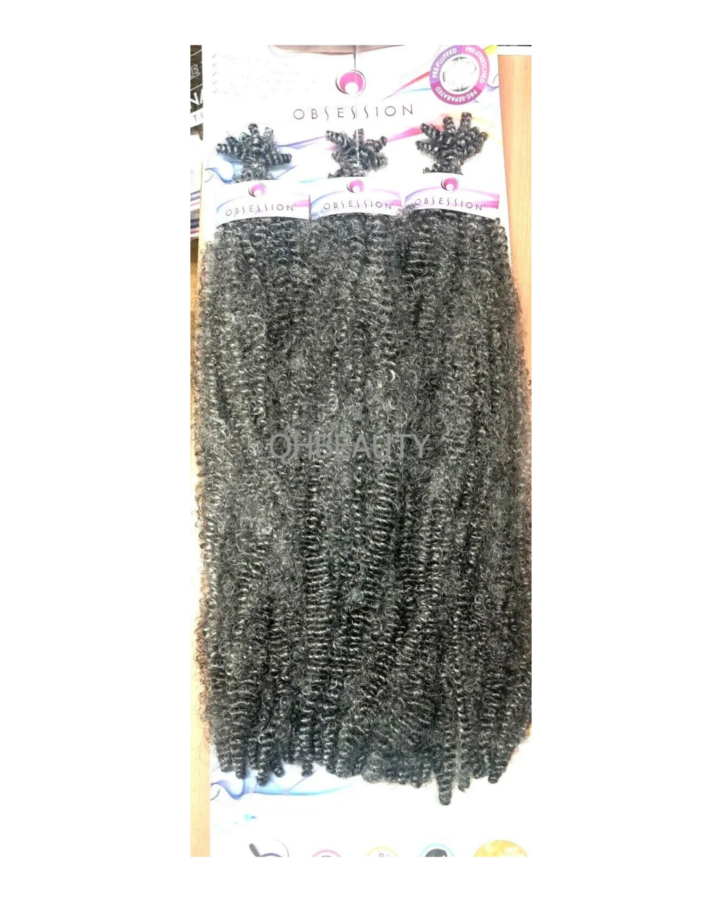 OBSESSION SYNTHETIC CROCHET SOFT BRAID 3X PRE-FLUFFED - POPPIN TWIST 16'' & 20"