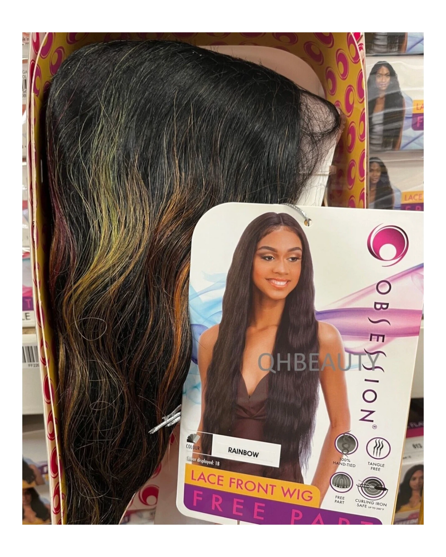 Obsession Synthetic Lace Front Free Part 100 % Hand Tied long Hair Wig - SHAKIRA
