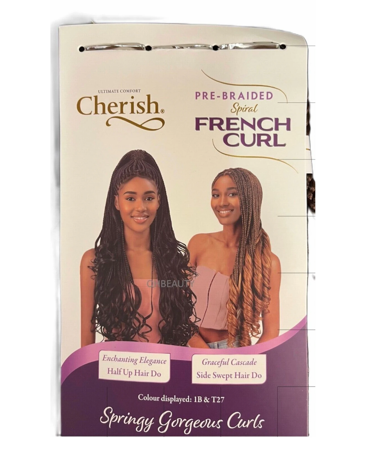 CHERISH SYNTHETIC CURLY HAIR EXTENSION BRAID - PRE BRAIDED SPIRAL FRENCH CURL 22