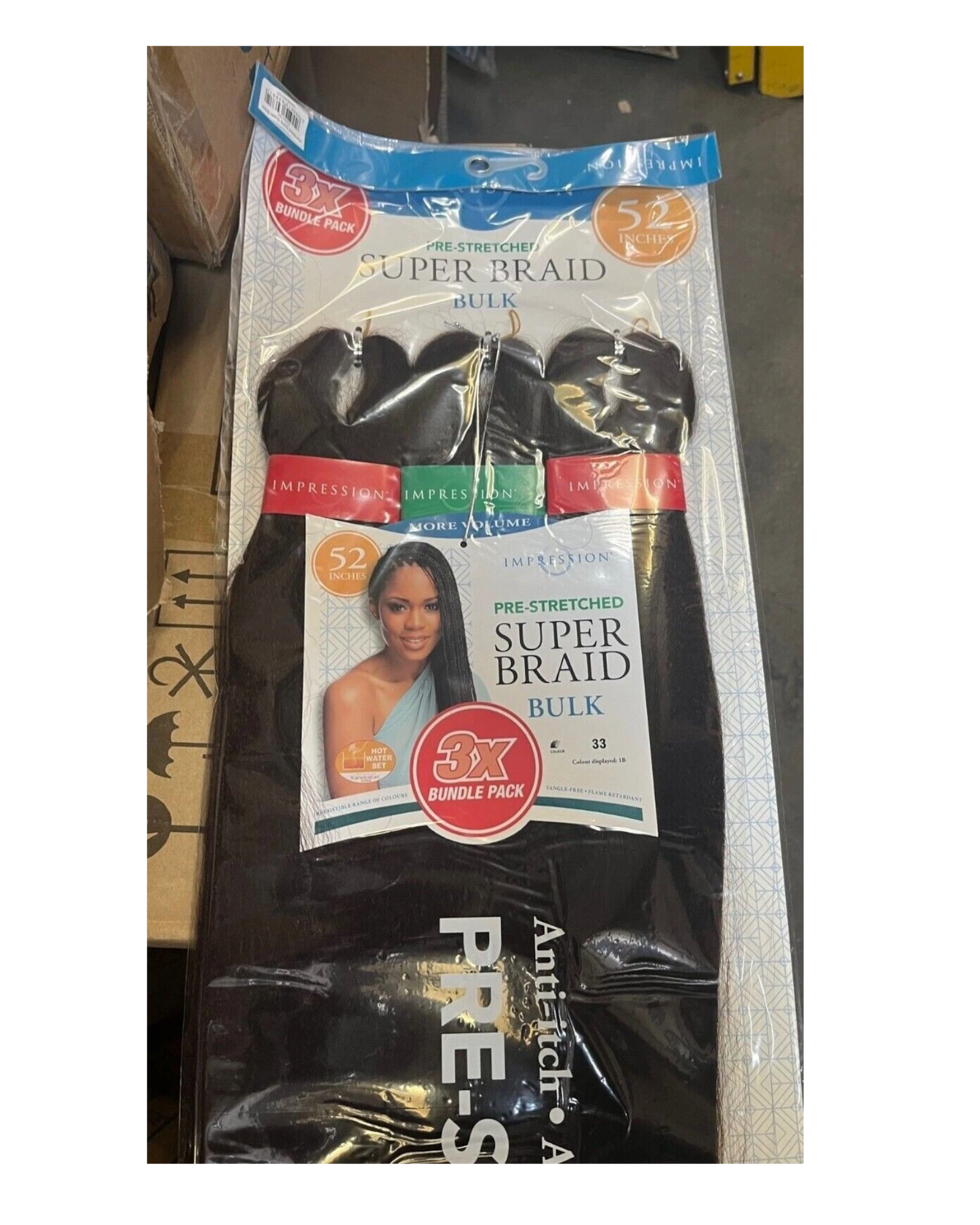 Impression Synthetic 3 X Bundle Pack Crochet Hair Extensions - Super Braid 52 "