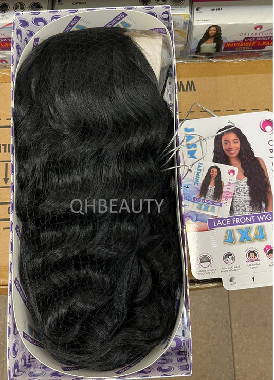 Obsession Synthetic Swiss HD 4x4 Lace Front Free Part Curly Hair Wig - JASMINE