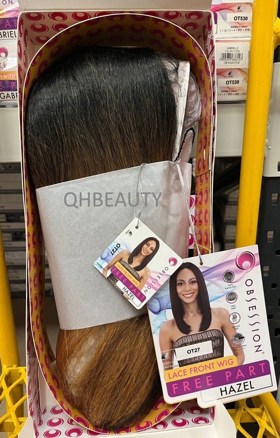Obsession Synthetic Lace Front Free Part Hand Tied Straight Hair Wig - HAZEL