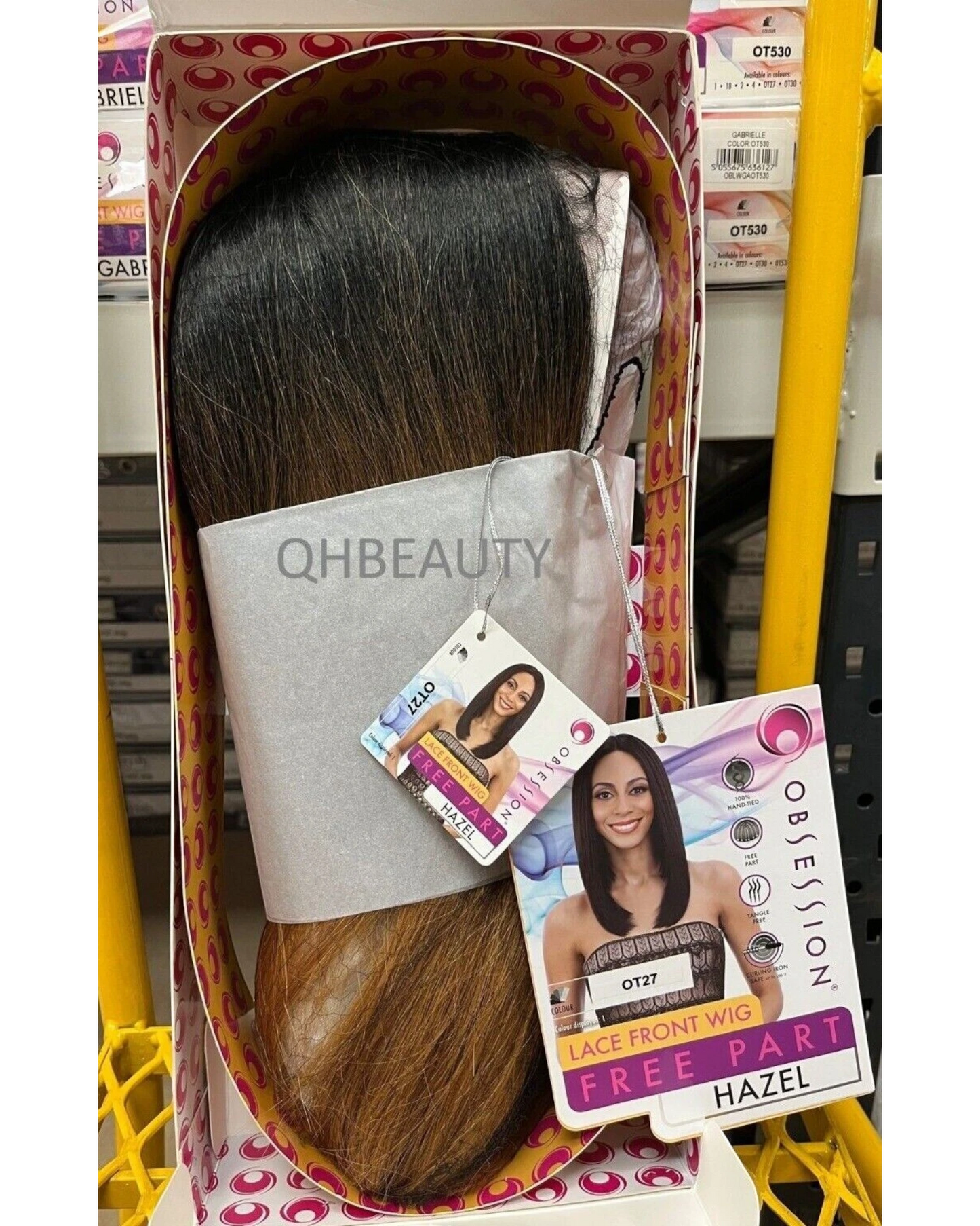 Obsession Synthetic Lace Front Free Part Hand Tied Straight Hair Wig - HAZEL