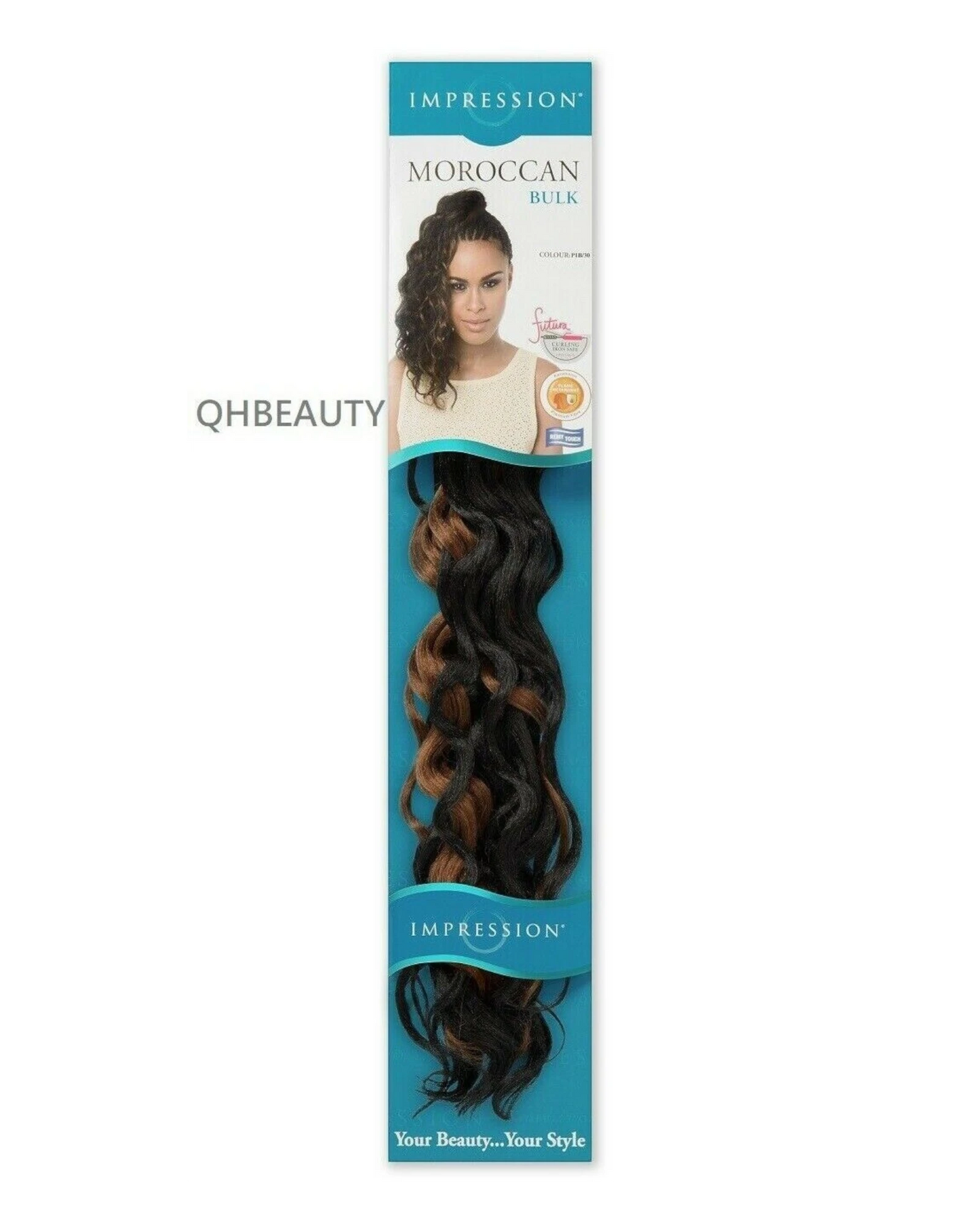 IMPRESSION SYNTHETIC CURLY CROCHET HAIR EXTENSION BRAIDS - MOROCCAN BULK 20 INCH