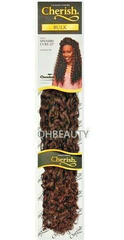 Cherish Bulk Synthetic Long Curly Hair Extension Braid - Spanish Curl 22 Inch
