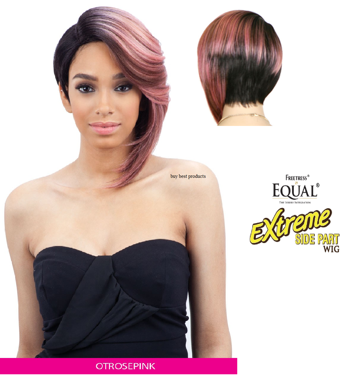 CHANTAL - FREETRESS EQUAL SYNTHETIC EXTREME SIDE PART FULL SHORT HAIR WIG
