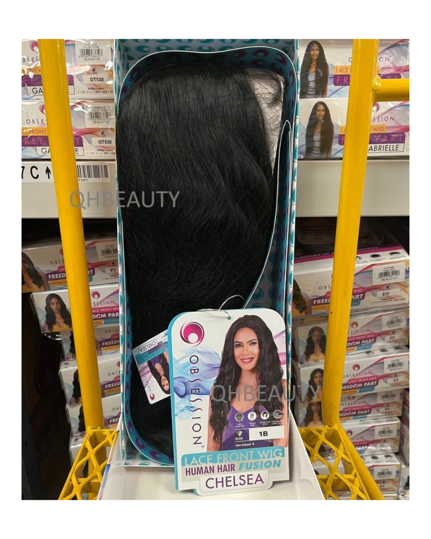 OBSESSION LACE FRONT HUMAN HAIR FUSION NATURAL BODWAVE CURLY HAIR WIG - CHELSEA