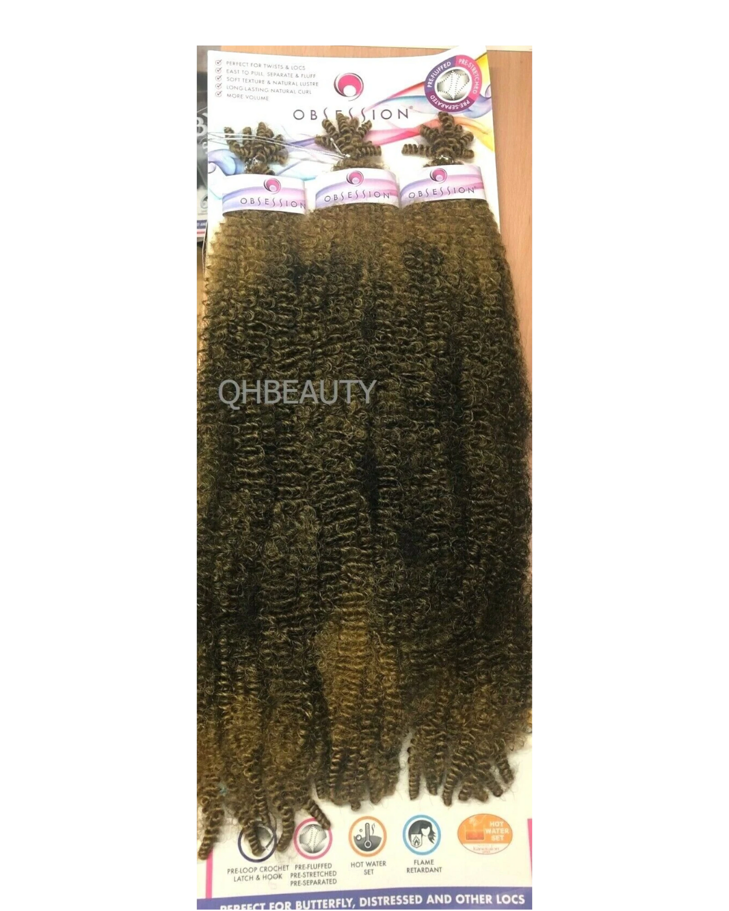 OBSESSION SYNTHETIC CROCHET BRAID 3X PRE-FLUFFED - POPPIN TWIST 28 INCHES