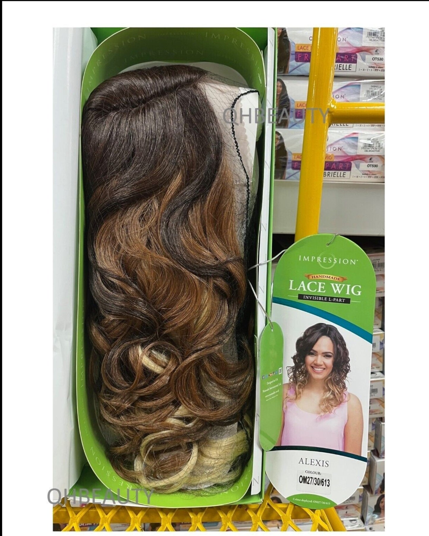 Impression Synthetic Invisible Part Lace Front Long Curly Hair Wig Alexis