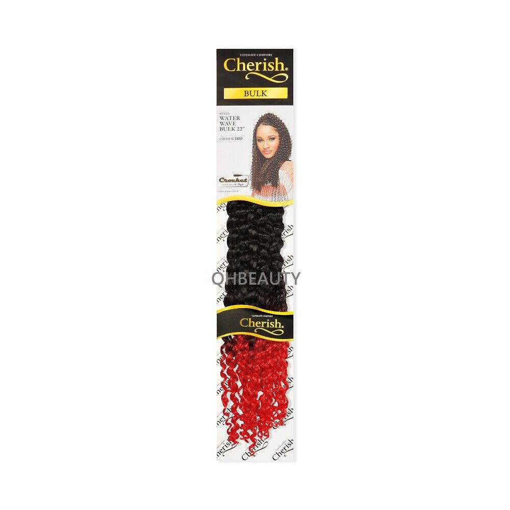 CHERISH SYNTHETIC BULK CROCHET BRAID TIGHT CURL HAIR EXTENSION - WATER WAVE 22"