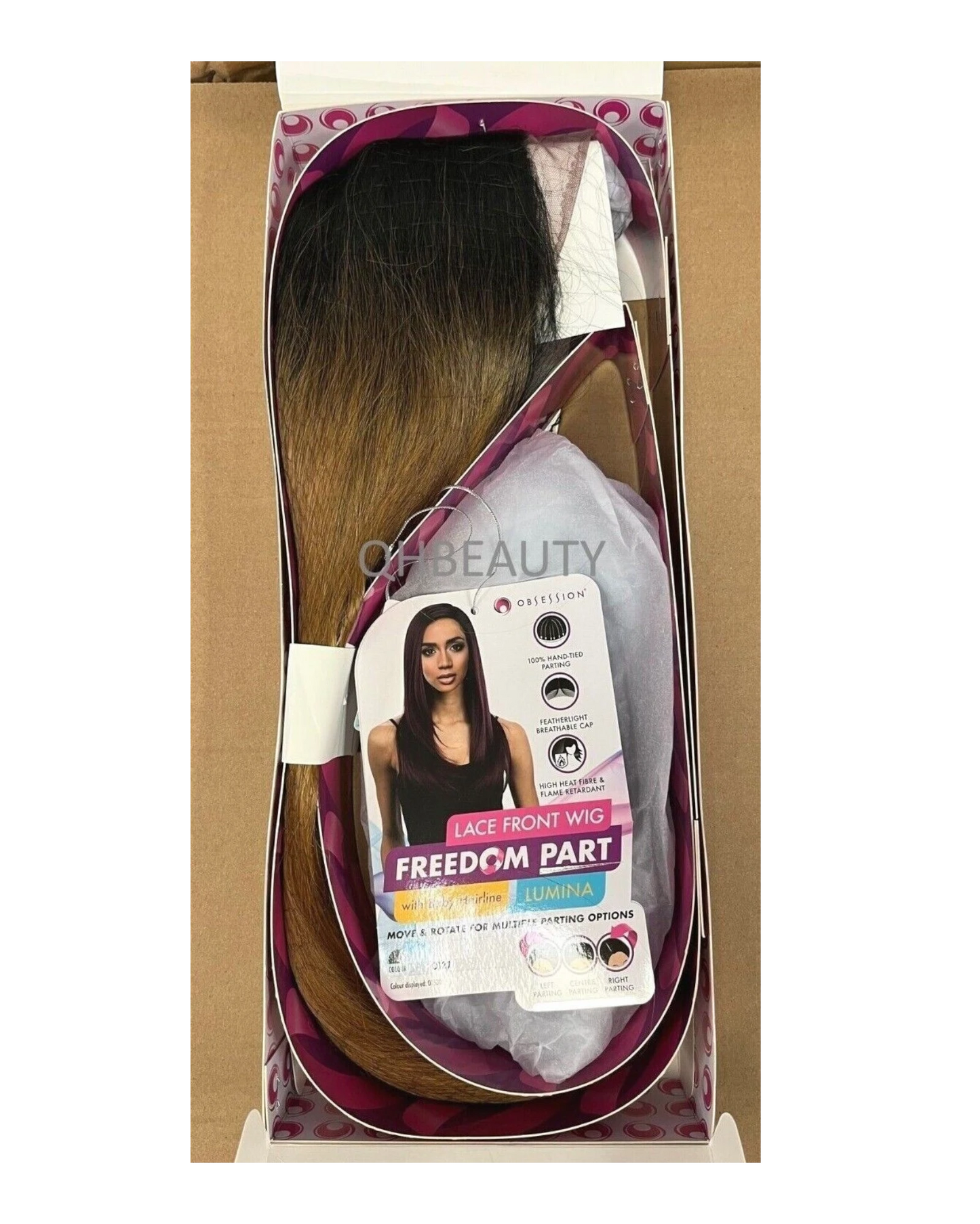 Obsession Synthetic Lace Front Free Part Hand Tied Straight Hair Wig - LUMINA