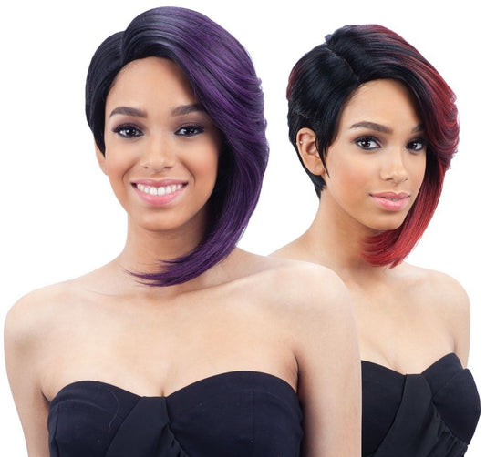 CHANTAL - FREETRESS EQUAL SYNTHETIC EXTREME SIDE PART FULL SHORT HAIR WIG