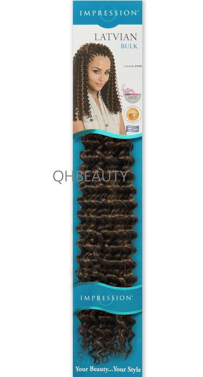 IMPRESSION SYNTHETIC LONG CURLY HAIR EXTENSION CROCHET BRAID - LATVIAN 20"