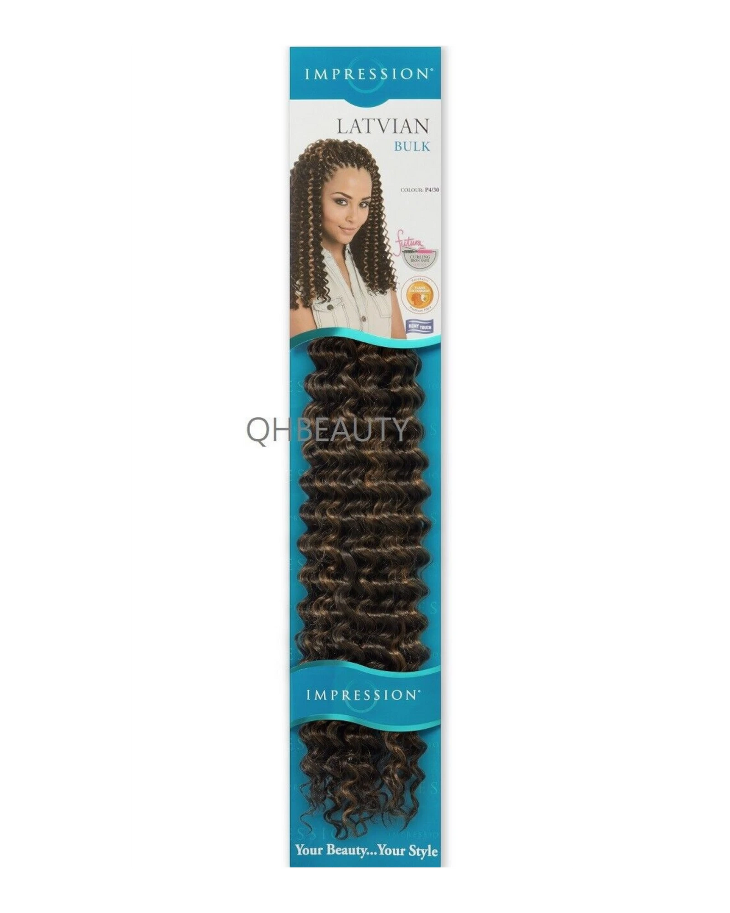 IMPRESSION SYNTHETIC LONG CURLY HAIR EXTENSION CROCHET BRAID - LATVIAN 20"