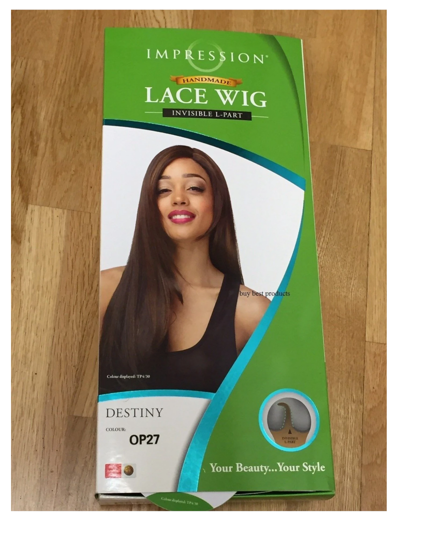 Impression Synthetic Invisible Part Long Straight Lace Front Hair Wig - Destiny
