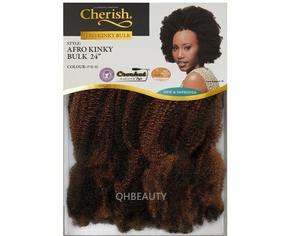 CHERISH SYNTHETIC BULK BRAIDING CROCHET NEW HAIR EXTENSIONS - AFRO KINKY 24 INCH