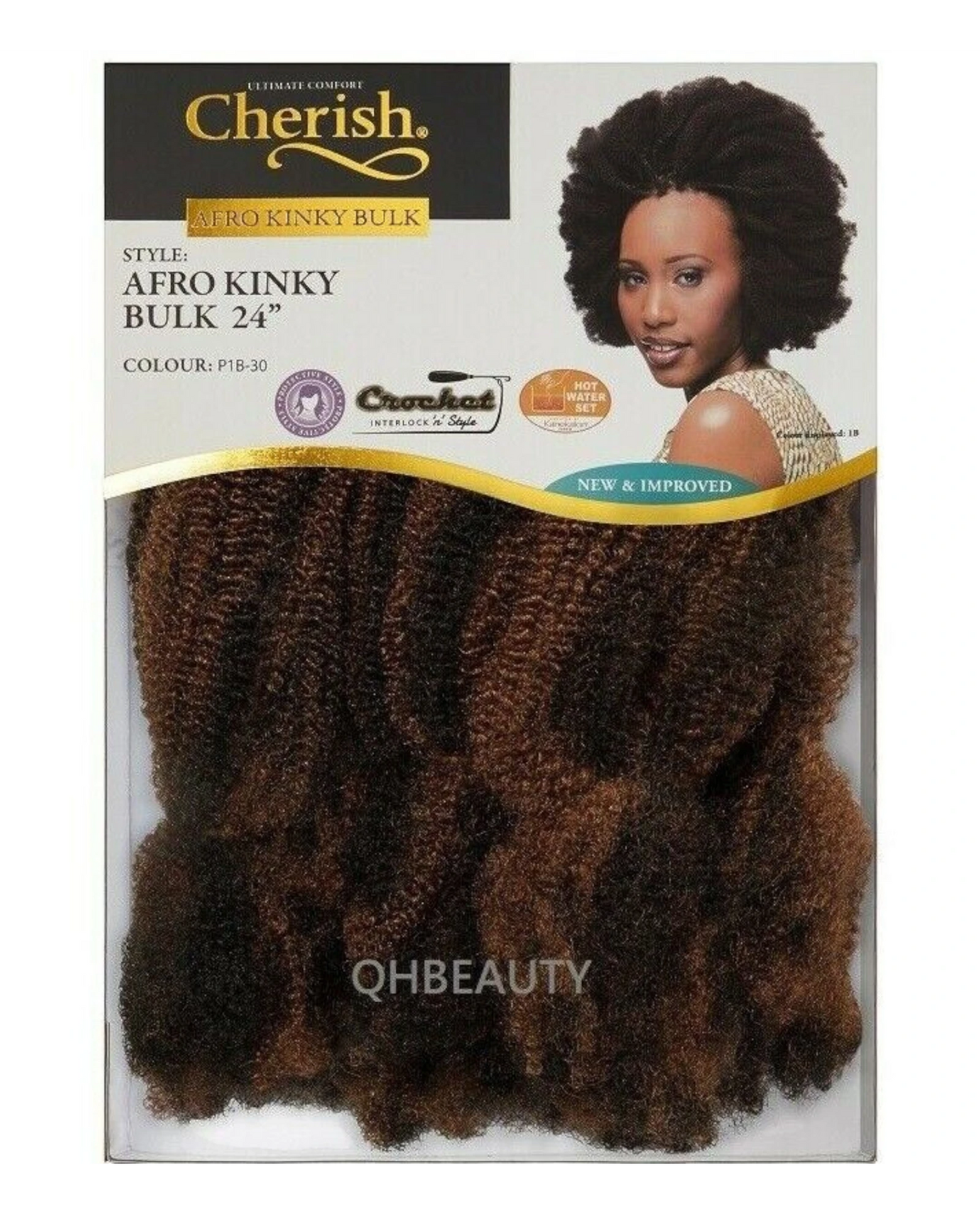 CHERISH SYNTHETIC BULK BRAIDING CROCHET NEW HAIR EXTENSIONS - AFRO KINKY 24 INCH