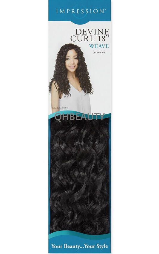 IMPRESSION SYNTHETIC CURLY LONG HAIR EXTENSION WEAVE - DEVINE CURL 18 INCH