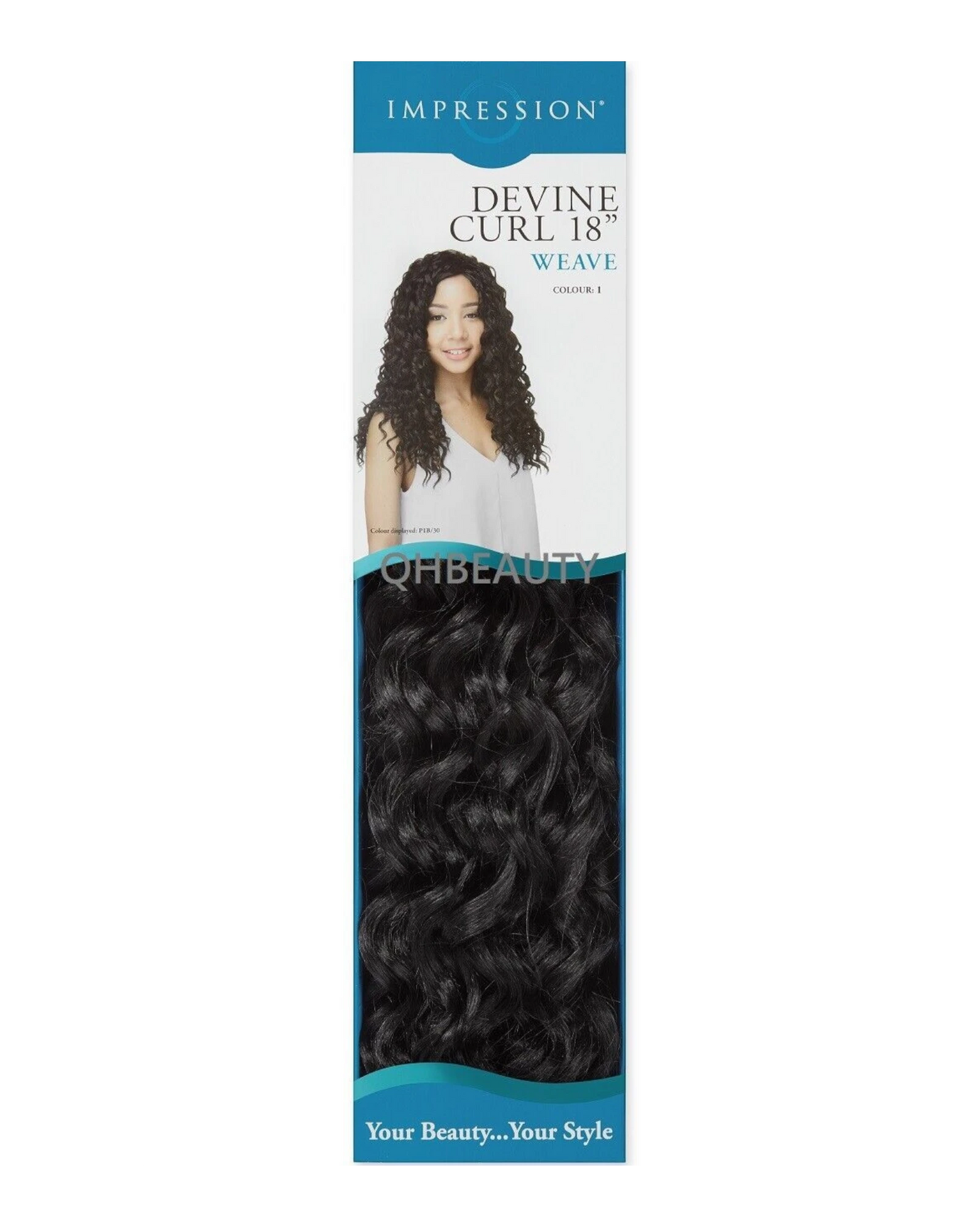IMPRESSION SYNTHETIC CURLY LONG HAIR EXTENSION WEAVE - DEVINE CURL 18 INCH