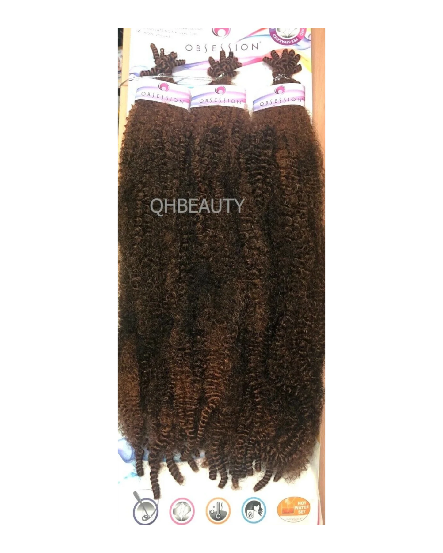 OBSESSION SYNTHETIC CROCHET SOFT BRAID 3X PRE-FLUFFED - POPPIN TWIST 16'' & 20"