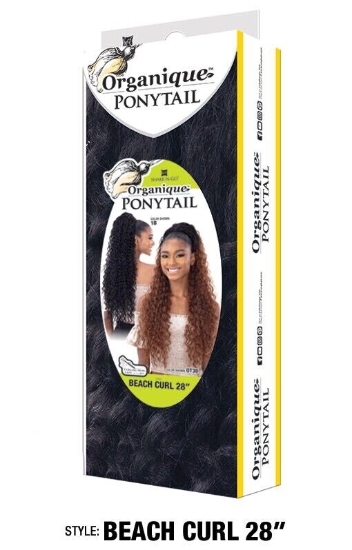 SNG Organique Synthetic Curly Drawstring Hair Ponytail - BEACH CURL 28 Inches