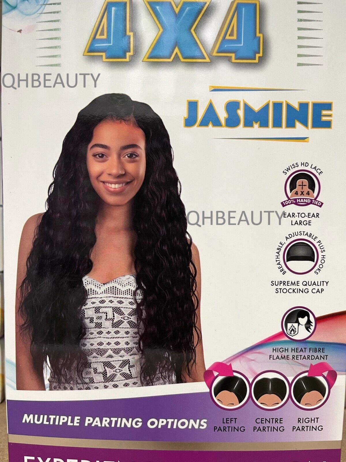 Obsession Synthetic Swiss HD 4x4 Lace Front Free Part Curly Hair Wig - JASMINE