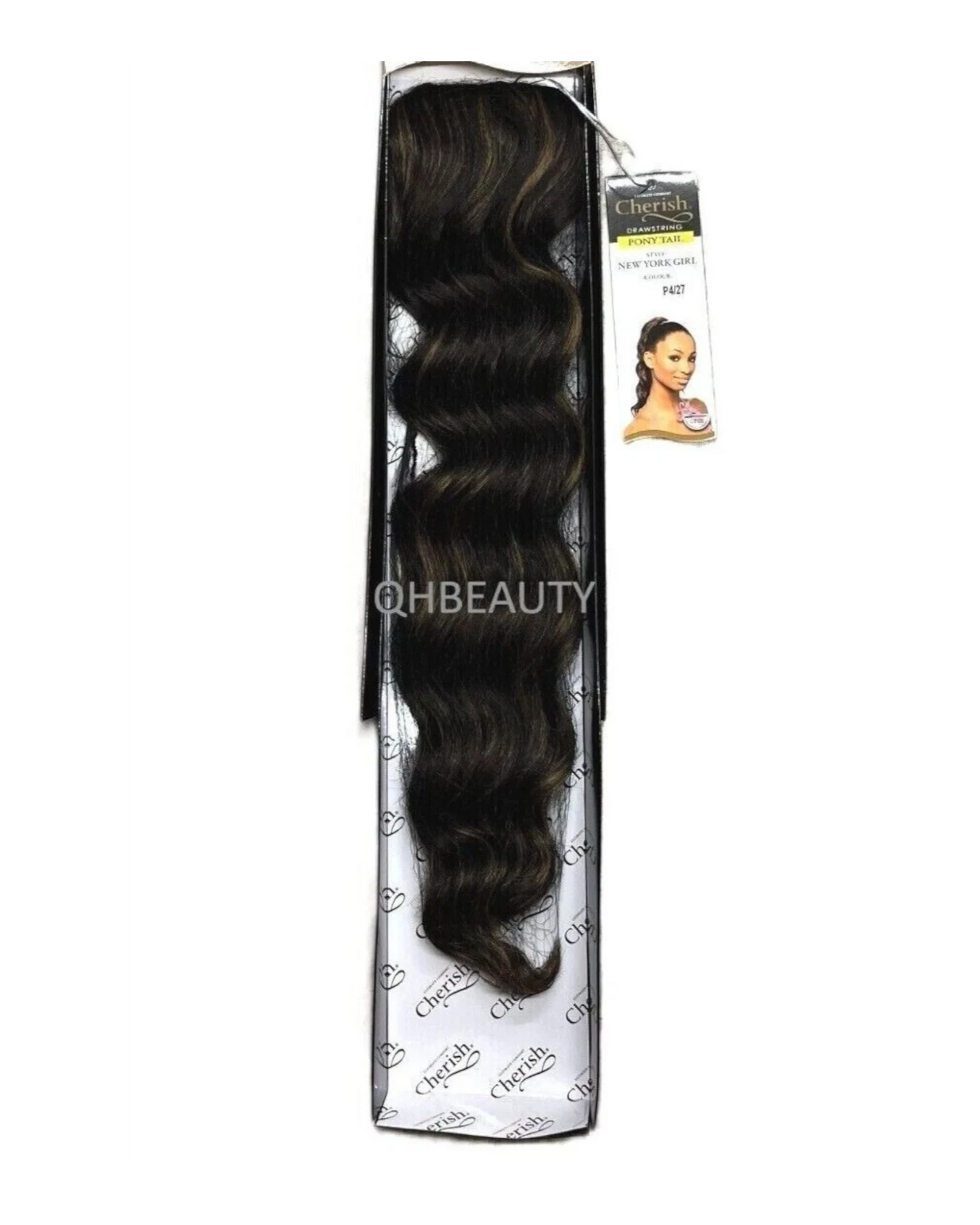 Cherish Synthetic Drawstring Long Curly Hair Extension Ponytail - New York Girl
