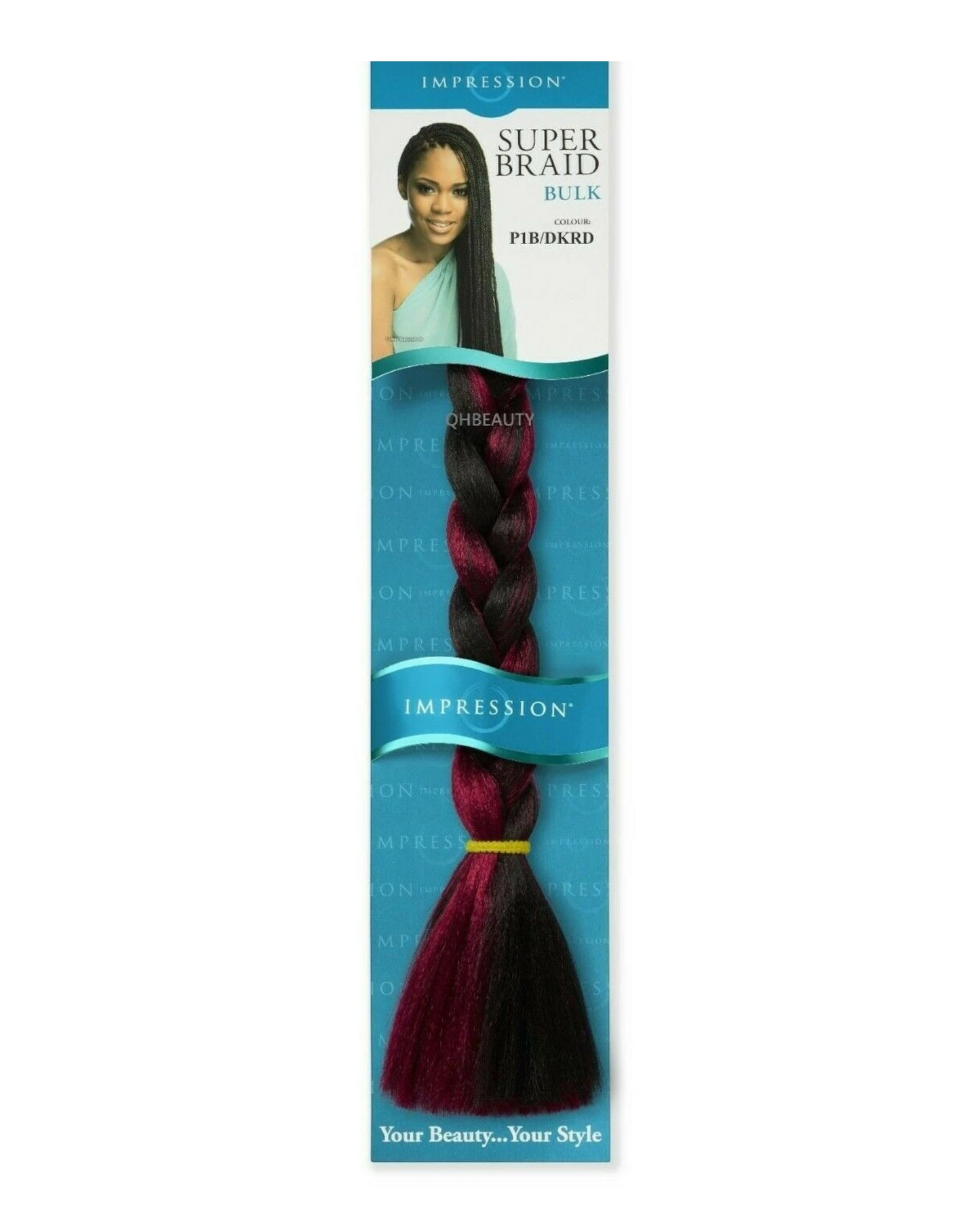 Impression Synthetic Natural Long Ultra Crochet Hair Extensions Super Braid 86"