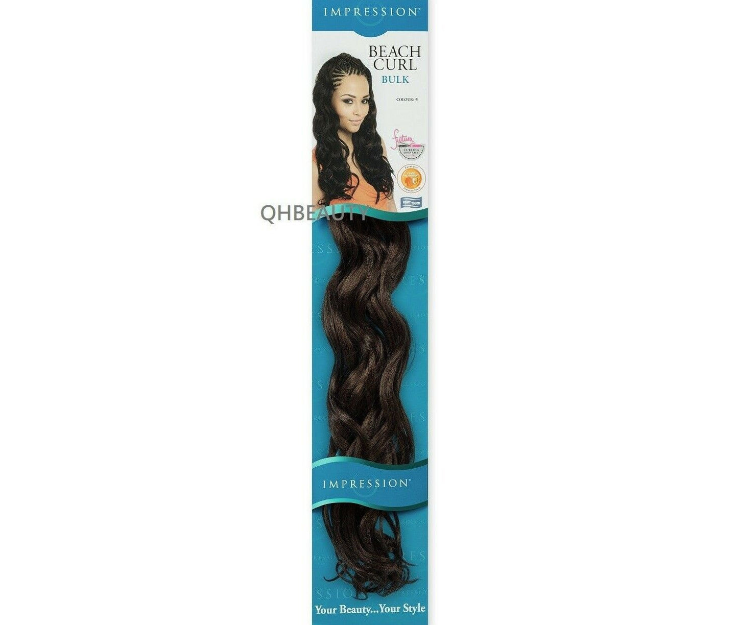 IMPRESSION SYNTHETIC HAIR EXTENSION CURLY CROCHET BRAID - BEACH CURL 22