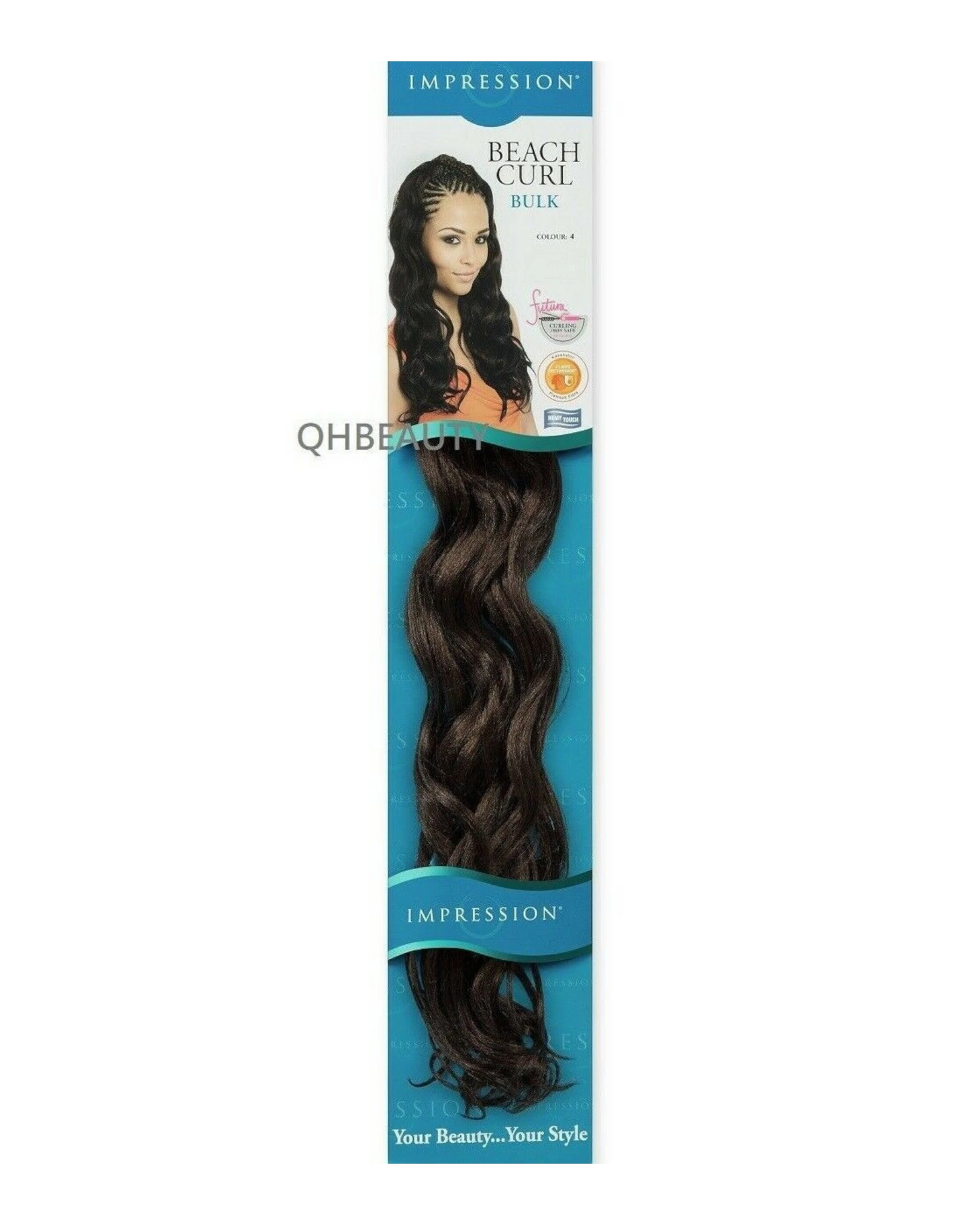 IMPRESSION SYNTHETIC HAIR EXTENSION CURLY CROCHET BRAID - BEACH CURL 22