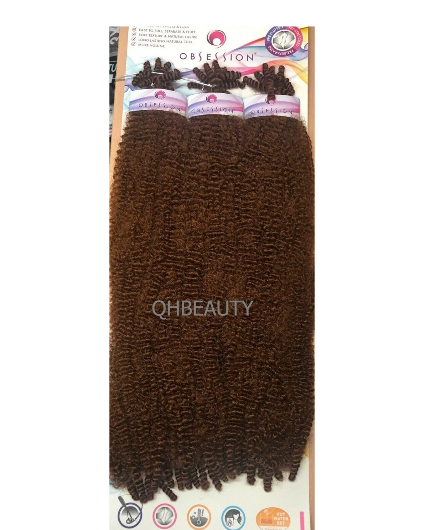 OBSESSION SYNTHETIC CROCHET BRAID 3X PRE-FLUFFED - POPPIN TWIST 28 INCHES