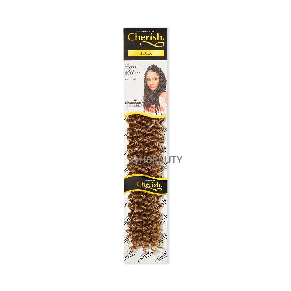 CHERISH SYNTHETIC BULK CROCHET BRAID TIGHT CURL HAIR EXTENSION - WATER WAVE 22"