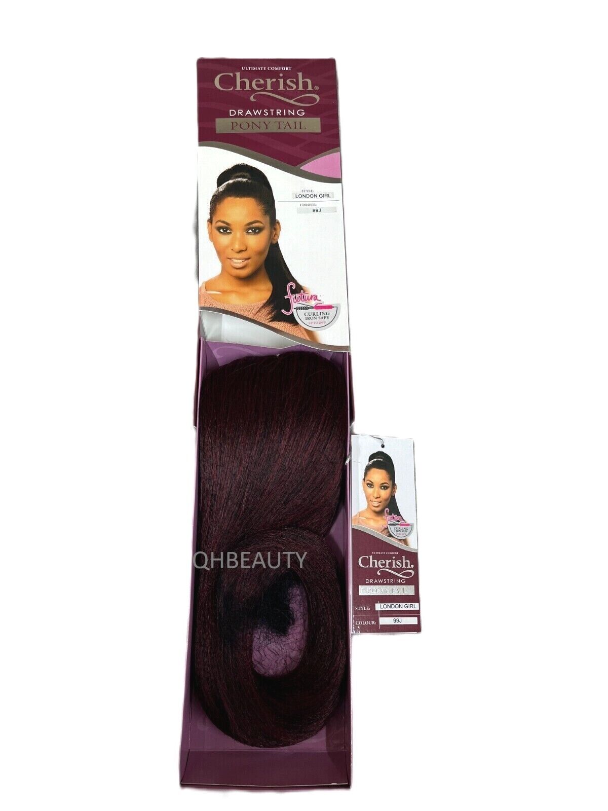 Cherish Synthetic Drawstring Long Straight Ponytail Hair Extension - LONDON GIRL