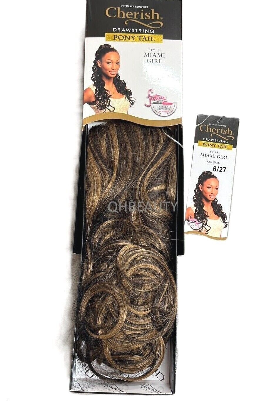 Cherish Synthetic Long Curly Drawstring Natural Hair Ponytail - Miami Girl
