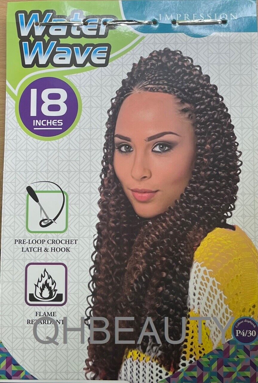 Impression Synthetic Crochet Hair Extension Braid 3x WATER WAVE BRAID 14 & 18 ''