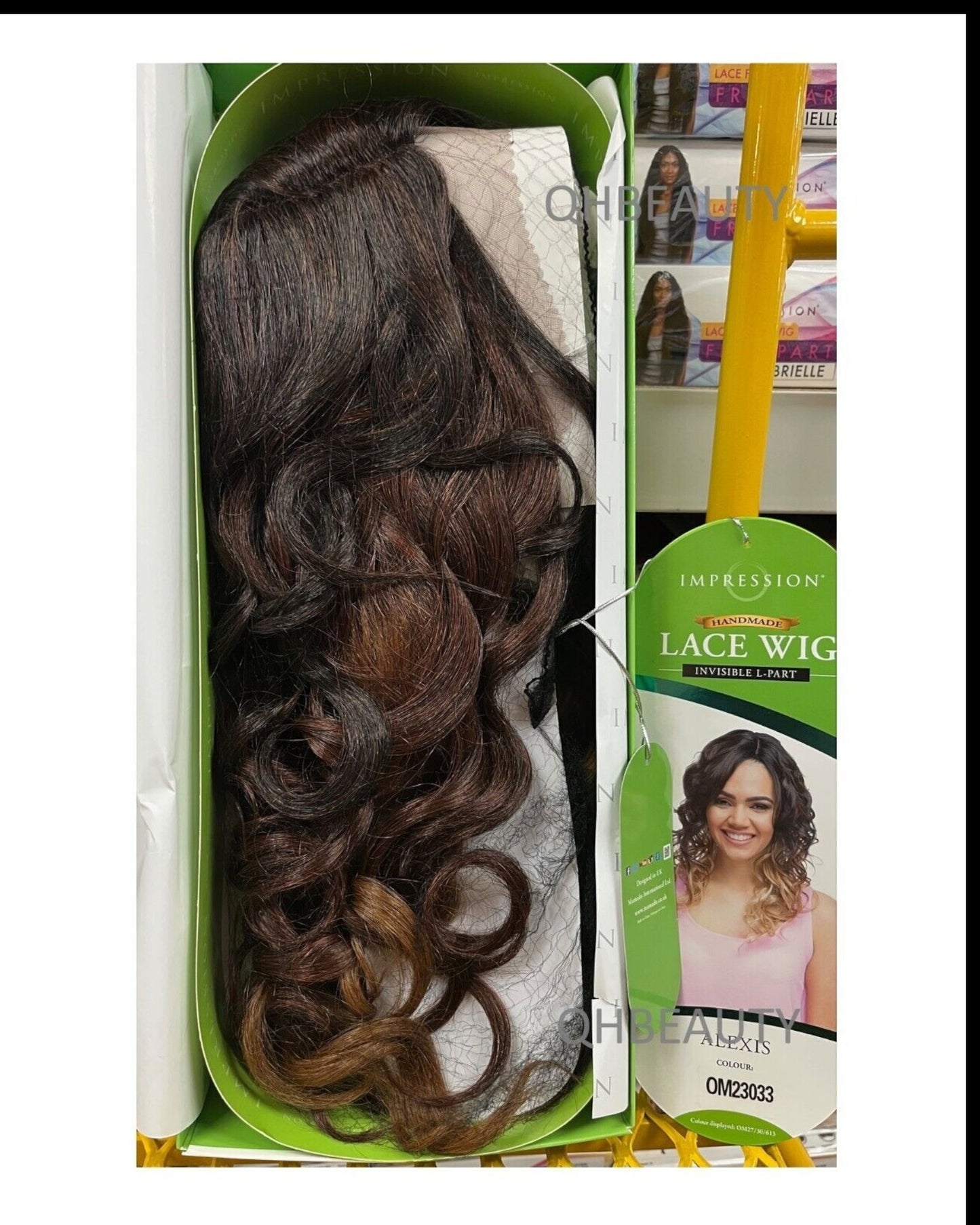 Impression Synthetic Invisible Part Lace Front Long Curly Hair Wig Alexis