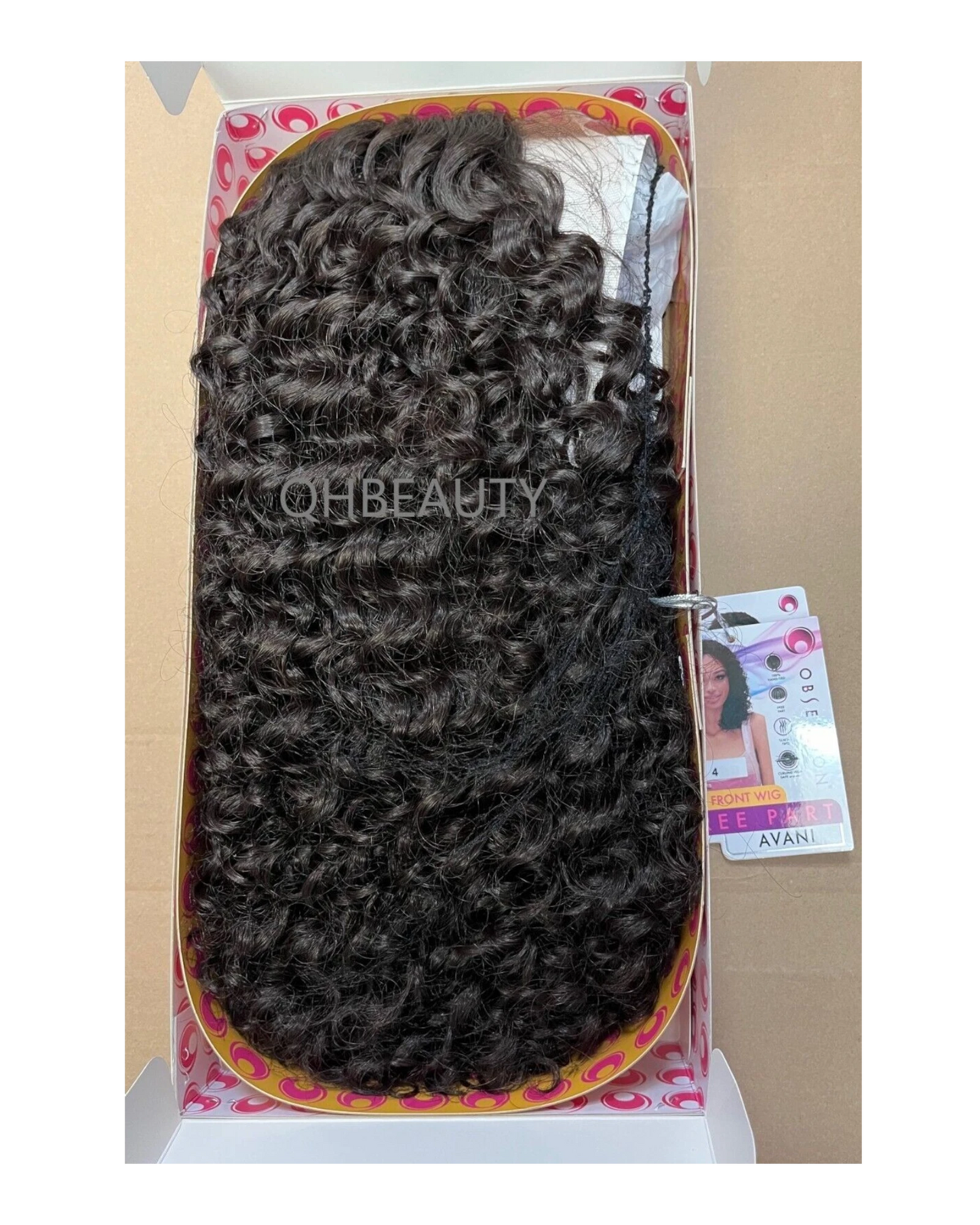 Obsession Synthetic Lace Front Free Part 100% Hand Tied Curly Hair Wig - AVANI
