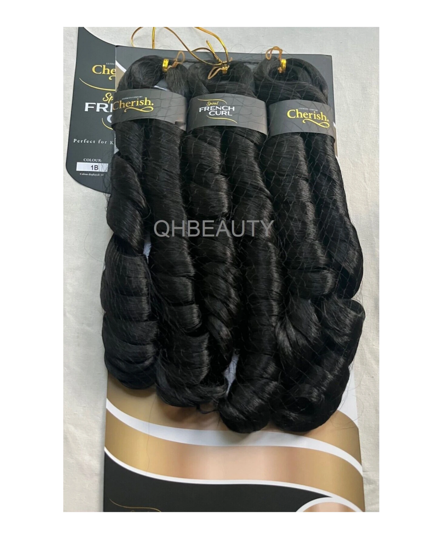 CHERISH SYNTHETIC CURLY HAIR EXTENSION BRAID - 3 x SPIRAL FRENCH CURL 28 INCHES