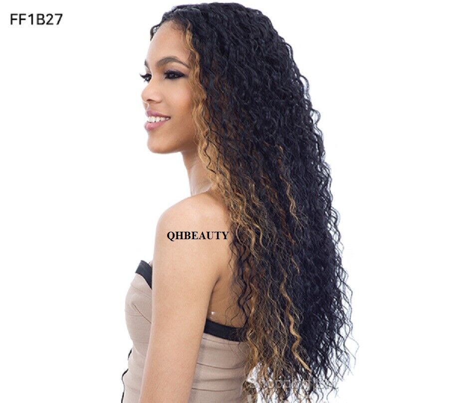 FREETRESS EQUAL SYNTHETIC INVISIBLE PART LACE FRONT LONG CURLY HAIR WIG - KATE